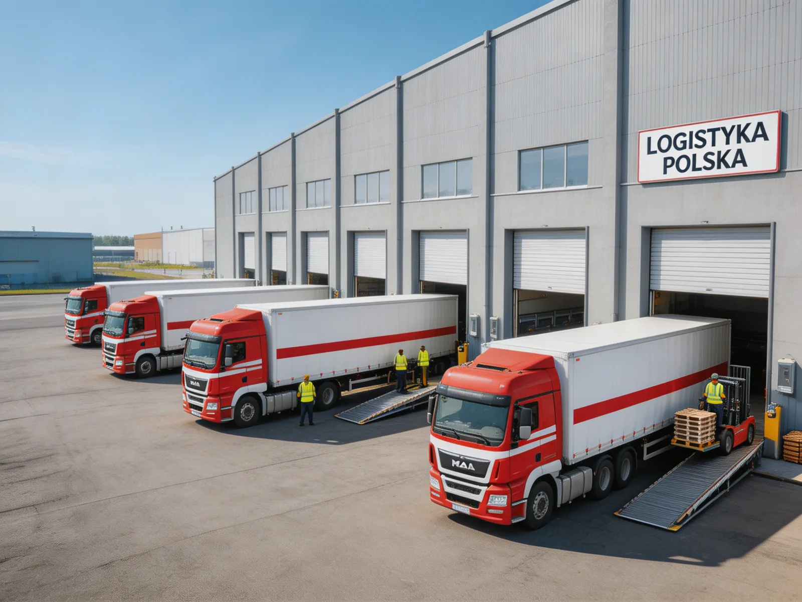 The ALB Logistics truck fleet at the loading docks